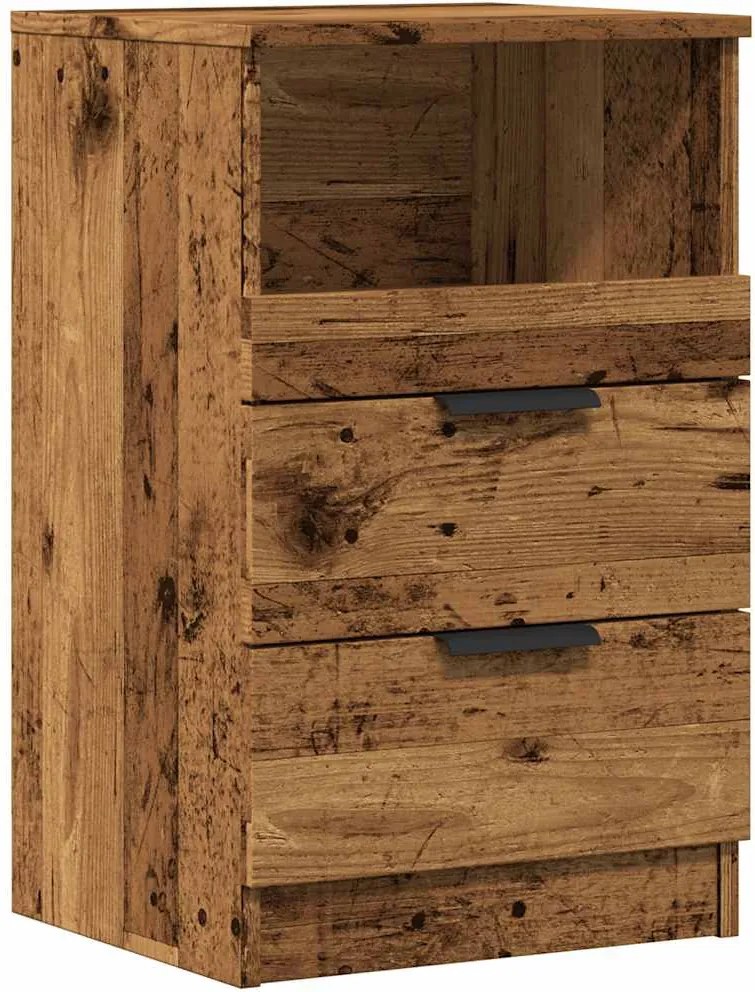 vidaXL Noptiere, 2 buc, lemn învechit, 40x36x65 cm, lemn prelucrat