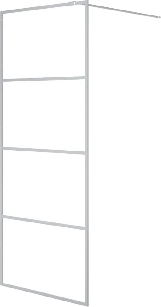 vidaXL Paravan duș walk-in argintiu 80x195 cm sticlă ESG transparentă
