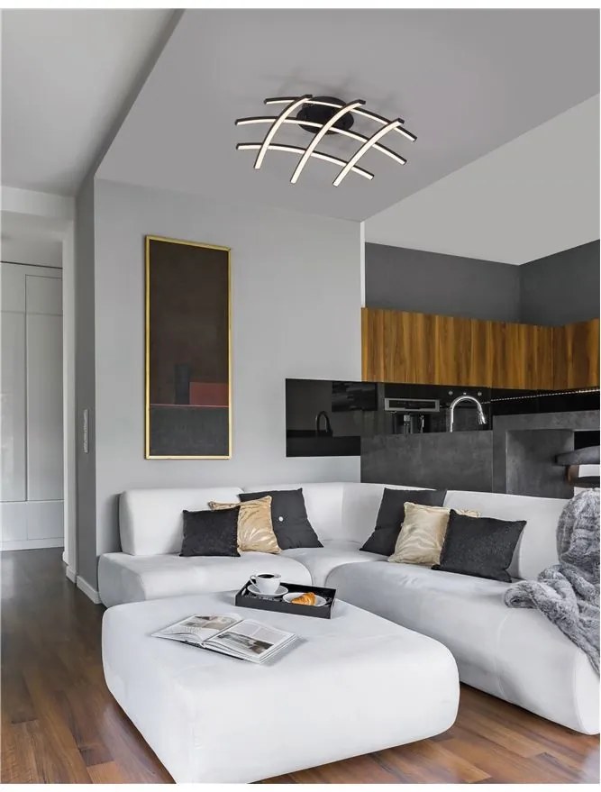 Lustra aplicat LED dimabila design modern NARVI 59x59cm