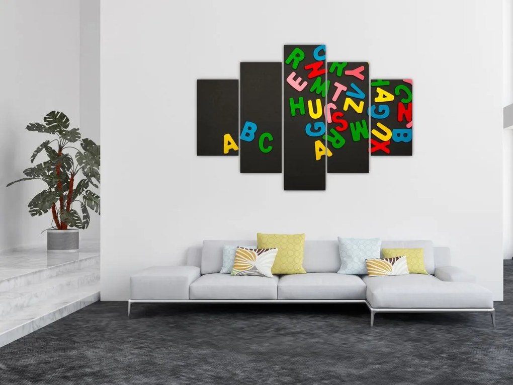 Tablou - litere colorate (150x105 cm)