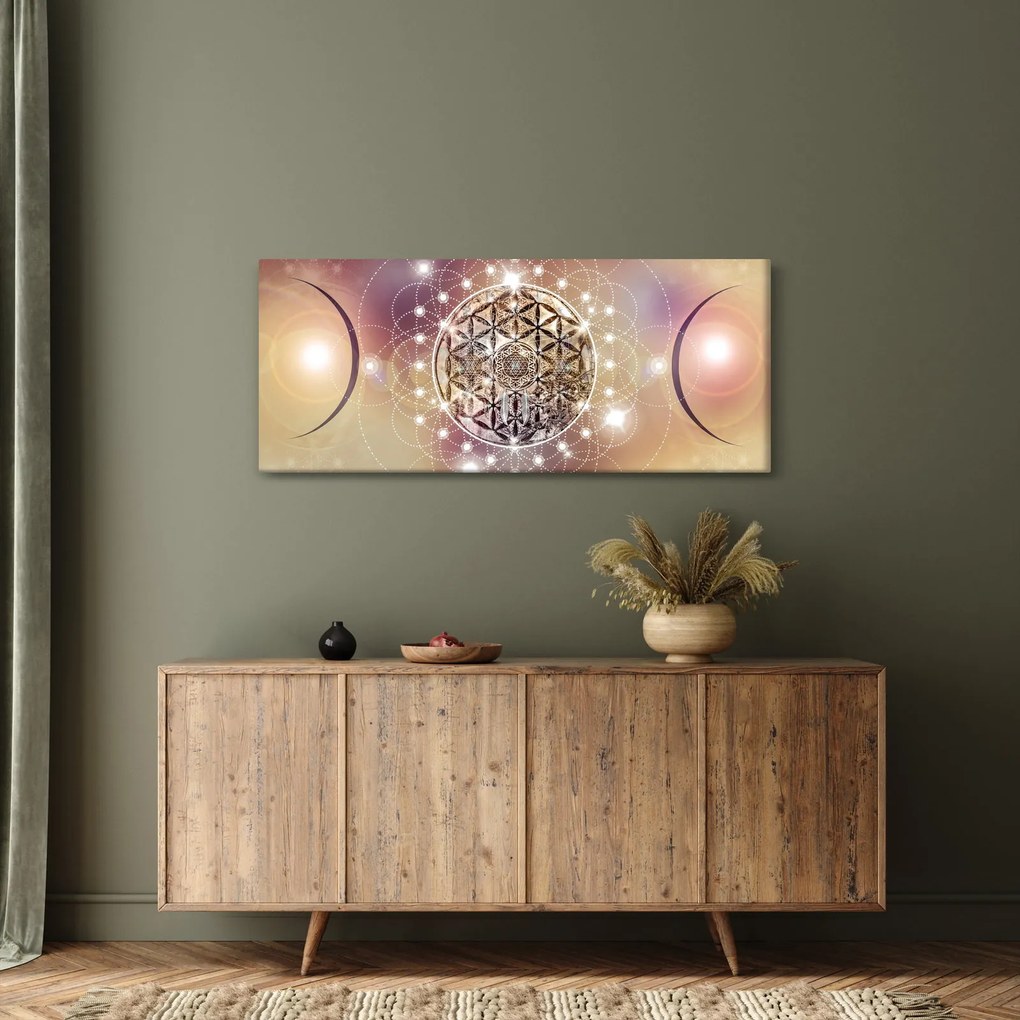 Tablou - Mandala cu elemente (120x50 cm)