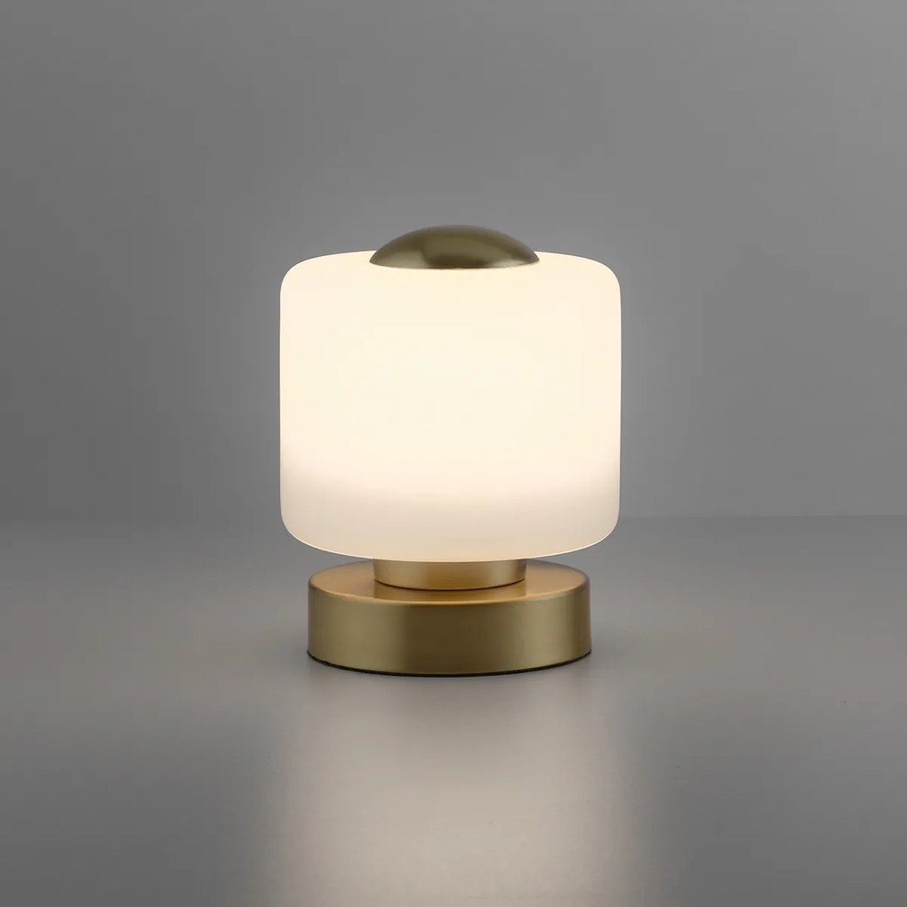Lampă de masă din alamă cu LED, cu dimmer pe 3 trepte cu touch - Mirko