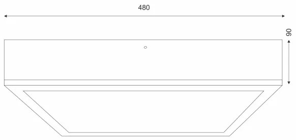 Plafonieră NATURAL SQUARE 4xE27/15W/230V 48x48 cm pin/alb