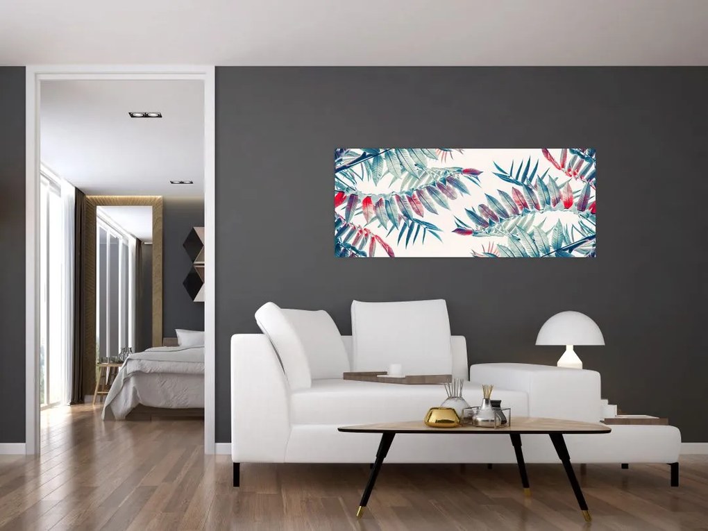 Tablou - Frunze tropicale (120x50 cm)