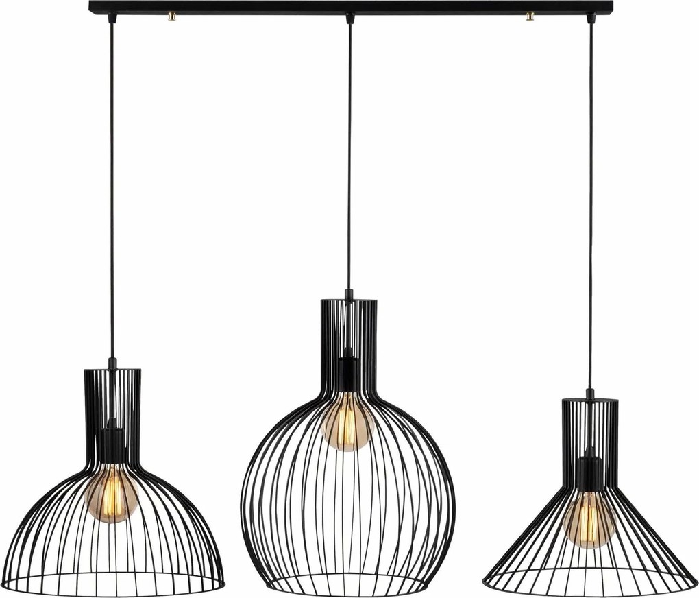Lustra FELLINI MR - 768, negru, metal, 145x38x158 cm