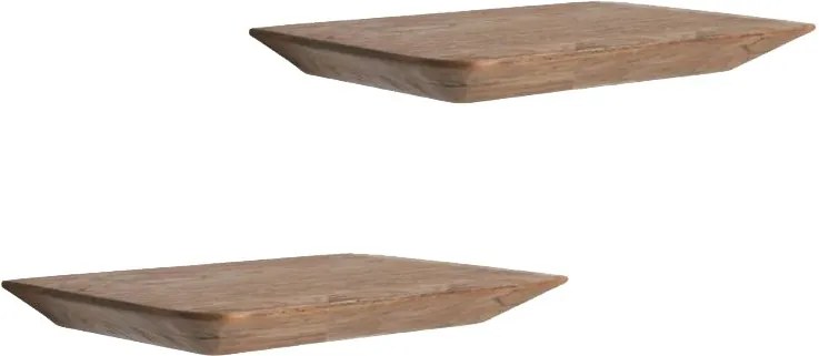 Set 2 rafturi maro din lemn Craftsman Raw Materials
