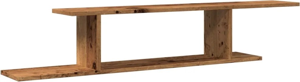 vidaXL Raft TV cu montaj perete lemn vechi 125x18x23 cm lemn prelucrat