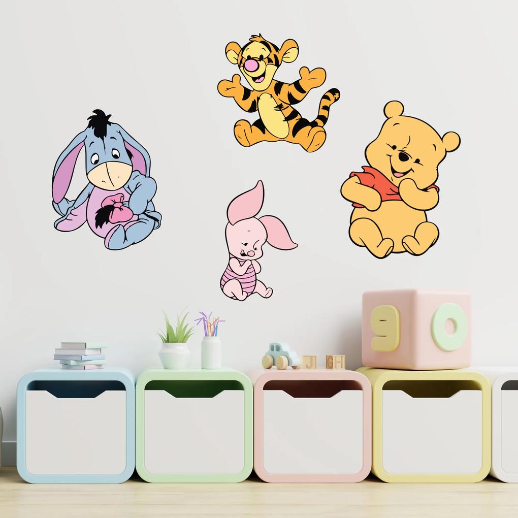 Autocolant de perete "Baby Winnie the Pooh şi prietenii" 60x70cm