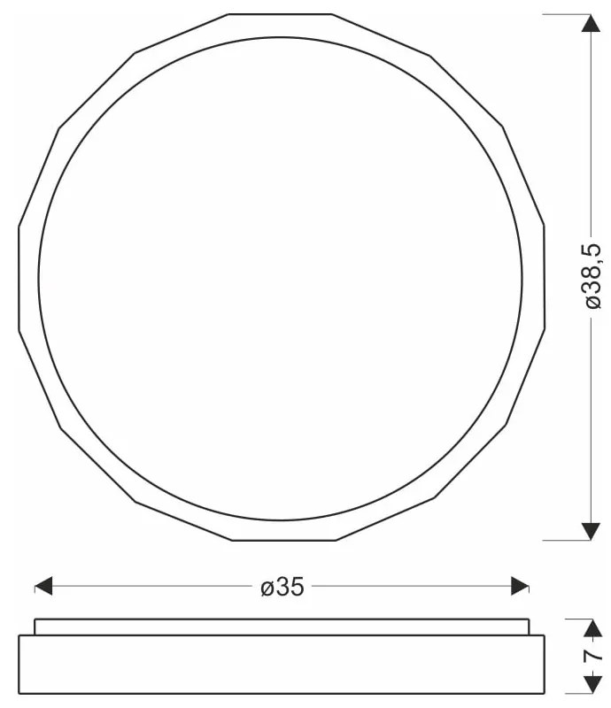Plafonieră în culoare naturală LED ø 38,5 cm Cadix – Candellux Lighting