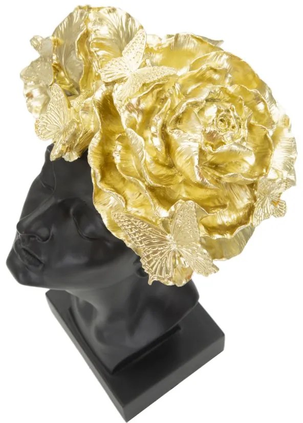 Mauro Ferretti Statuie Femeie Cu Fluturi Pe Cap cm 21X20X36,5 | Aosom Romania