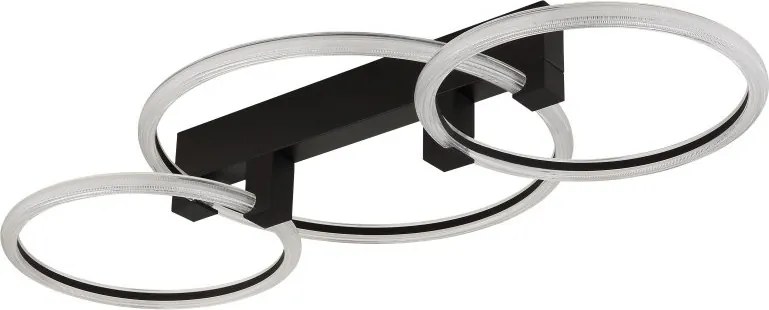 Plafoniera LED metal negru FLETCHER D2