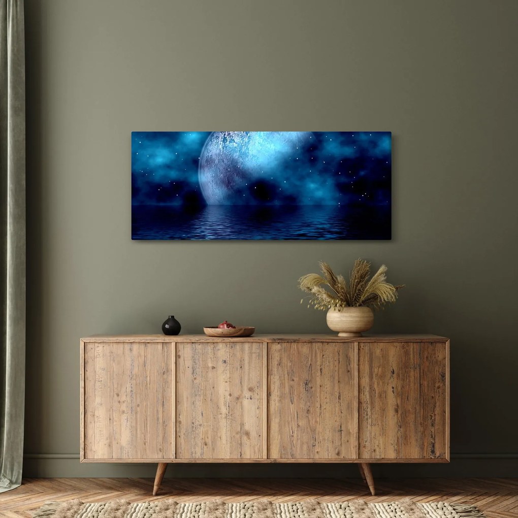 Tablou Luna deasupra mării (120x50 cm)