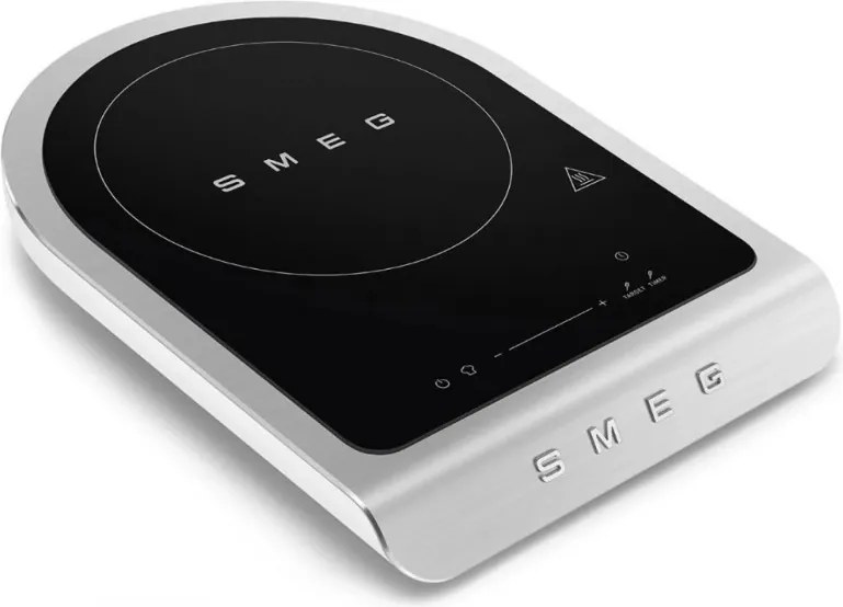 Plita cu inductie portabila Smeg PIC01WHMEU, 2100 W, Sticla ceramica, Alb mat