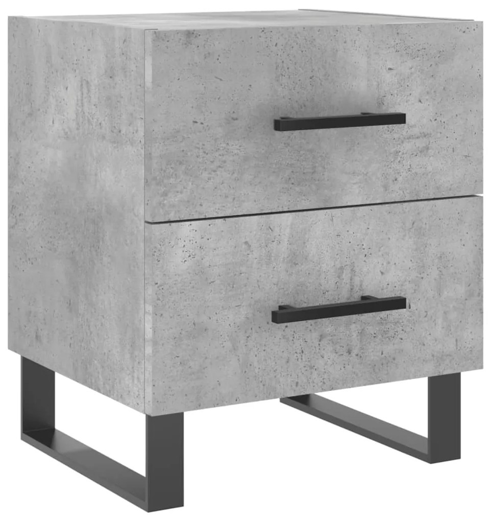 vidaXL Noptieră, gri beton, 40x35x47,5 cm, lemn compozit
