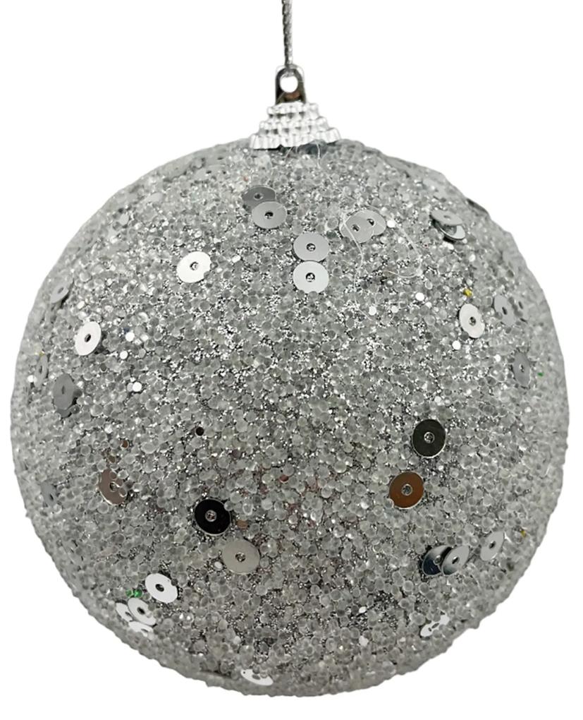 Glob de Craciun Shinny 10cm, Argintiu