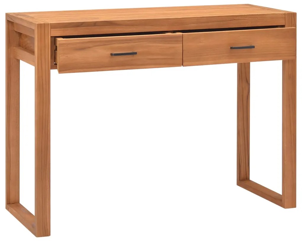 325270 vidaXL Birou cu 2 sertare, 100x40x75 cm, lemn de tec