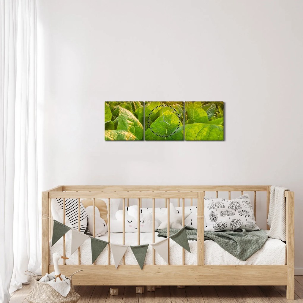 Tablou - Câmp (cu ceas) (90x30 cm)