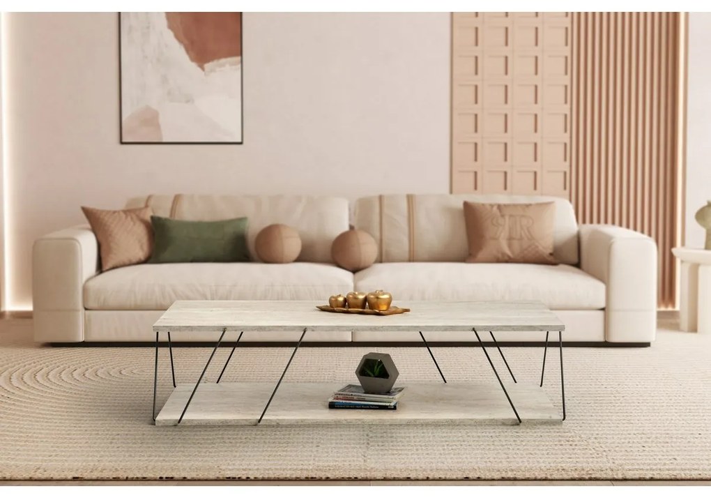 Măsuță de cafea Labranda Travertine and Black