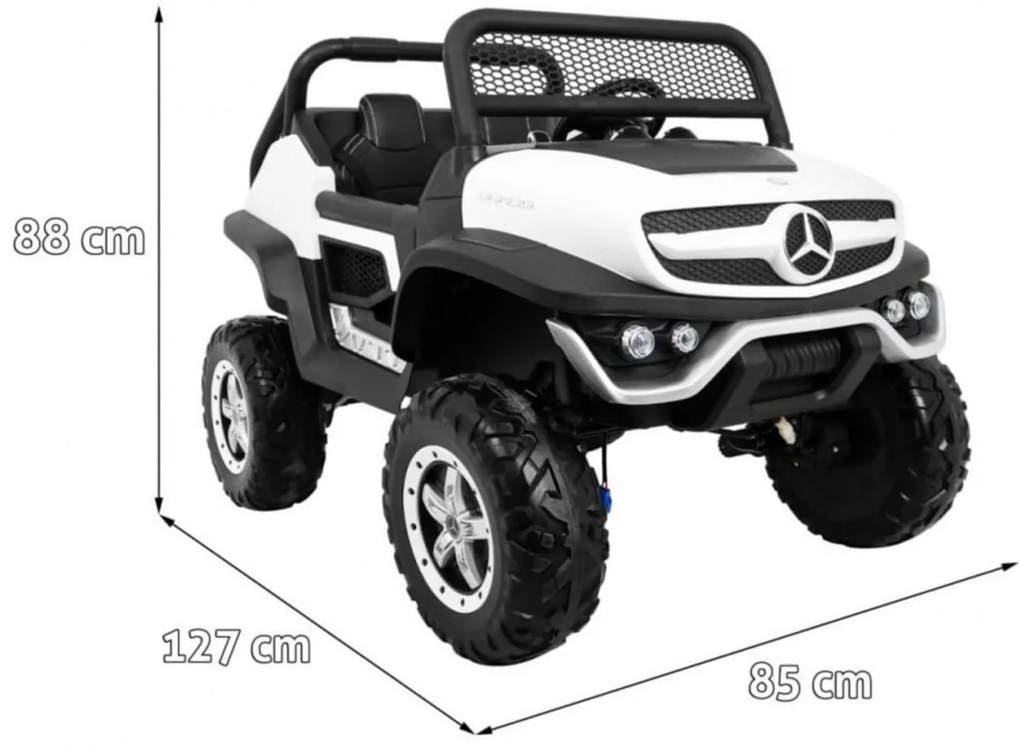 Masinuta Electrica cu acumulator pentru copii NOVOKIDS™ Mercedes Buggy UTV , Cu faruri LED, Telecomanda, 3-8 ani , max 35 kg , 12V, Mp3/USB si