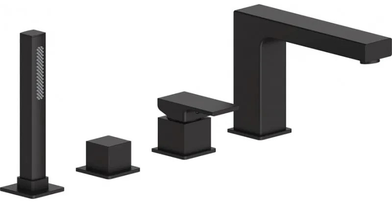 Mexen Cube baterie de baie, neagră - 72932-70