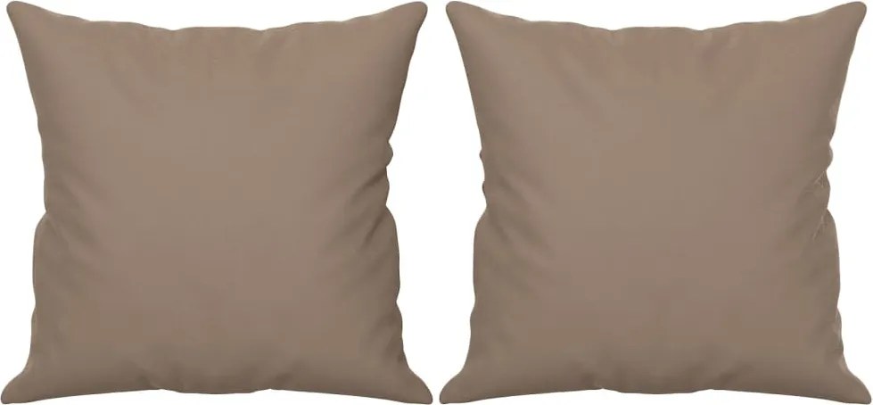 vidaXL Perne decorative, 2 buc., gri taupe, 40x40 cm, microfibră