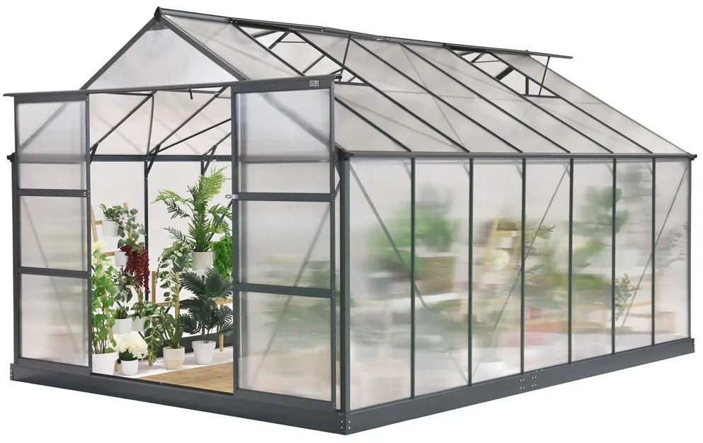 Seră de legume din aluminiu Azalia 3,08 x 4,3 m CoverTech antracit