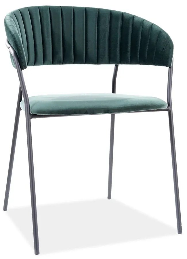 Scaun de masa Culoare Verde / Negru, LIRA B VELVET