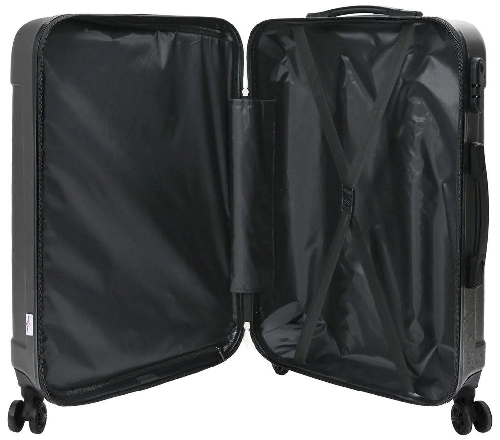 vidaXL Set de Valize cu blocare 3 pcs Gri închis 50 x 31 x 78 cm