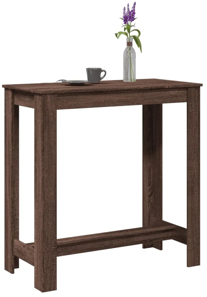 vidaXL Masă de bar, stejar maro, 102x50x103,5 cm, lemn prelucrat