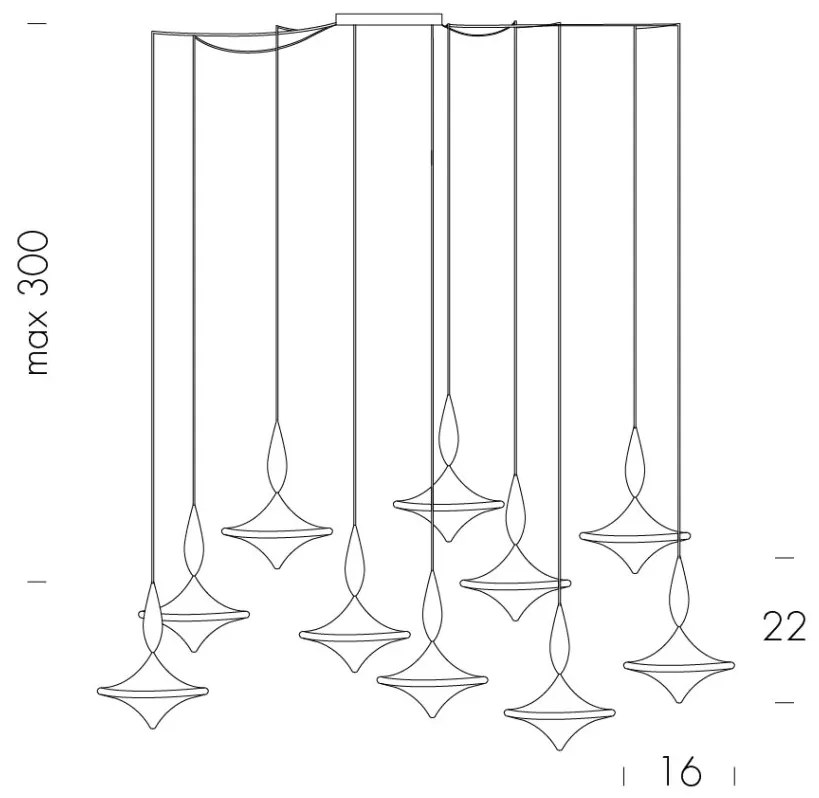 Lustra deosebita cu 10 pendule design LUX Étoile 04