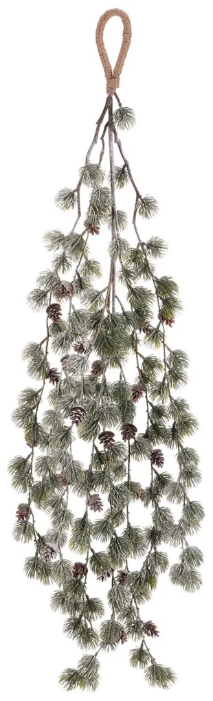 Ramură artificială de Larice cu conuri, 100 cm,verde