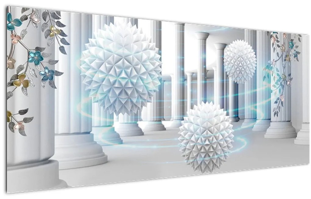 Tablou abstract în stil antic (120x50 cm)