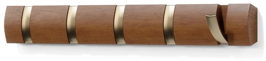 Cuier de perete maro din lemn de plop Flip – Umbra