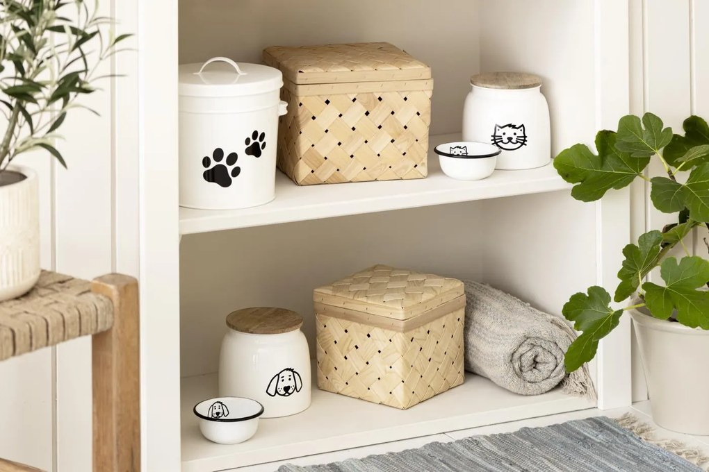 IB Laursen Bol alb de smalt DOG MINI ENAMEL