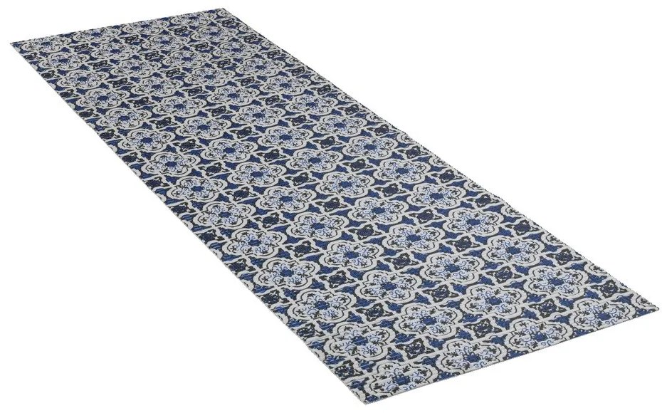 Covoraș de baie alb/albastru din plastic 65x200 cm Murcia – Wenko