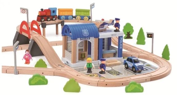 2Kids Toys - Set de tren Oraș și Sat, 200 piese