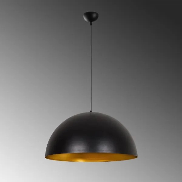 Lustră suspendată pe cablu SIVANI, 1xE27, 40W, 230V, Ø 60 cm, negru/cupru