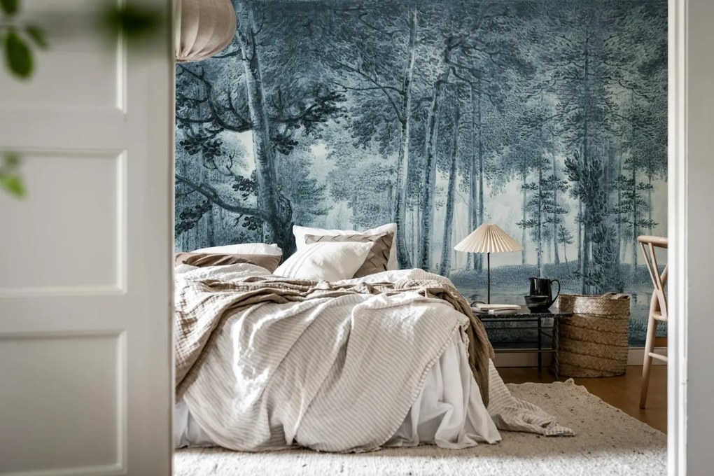Fototapet, Lovers Forest, Vintage Blue, Rebel Walls