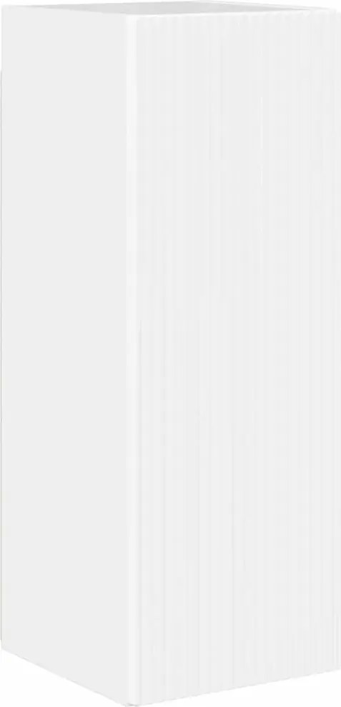 vidaXL Dulap TV de perete Alb Lucios 30 x 31 x 80 cm Lemn compozit