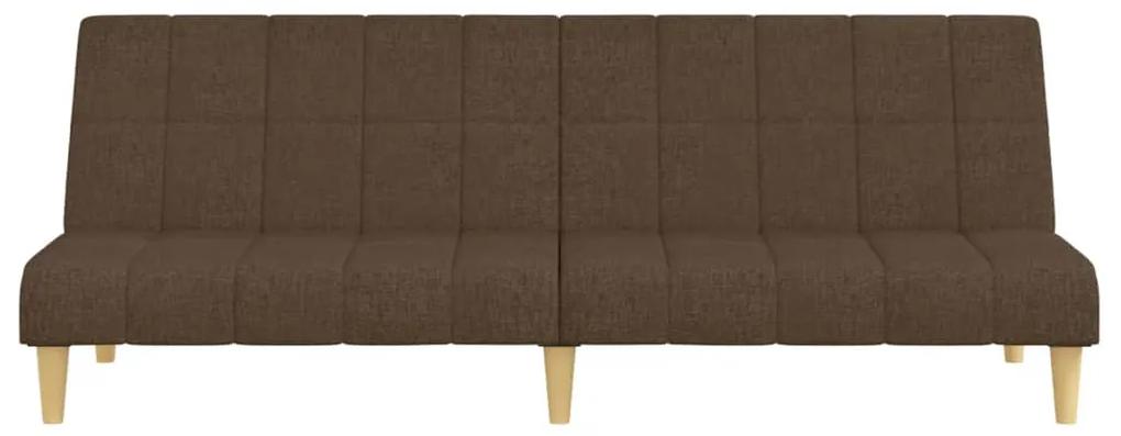 Canapea extensibila cu 2 locuri, maro, textil Maro