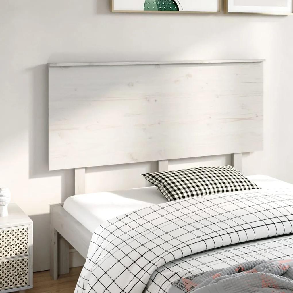 Tablie de pat, alb, 139x6x82,5 cm, lemn masiv de pin Alb, 139 x 6 x 82.5 cm, 1