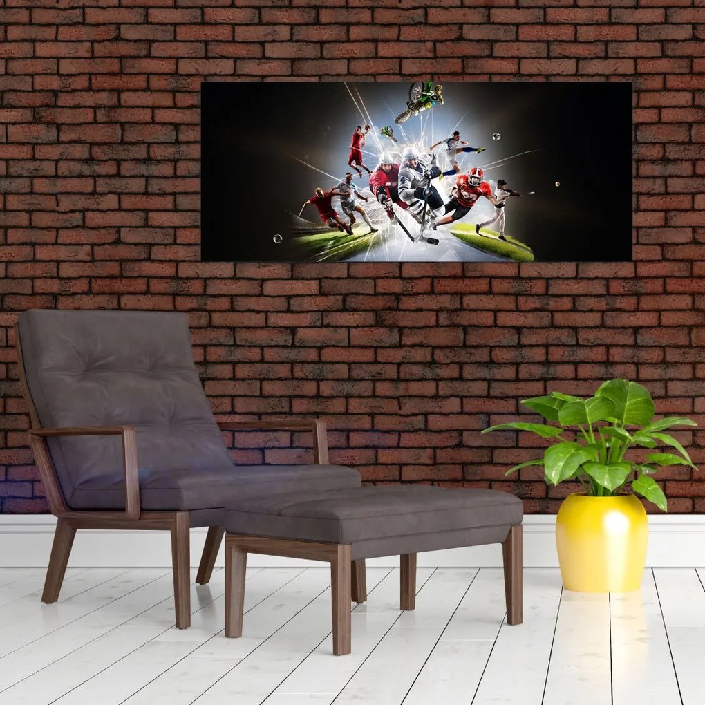 Tablou - Sportivii (120x50 cm)