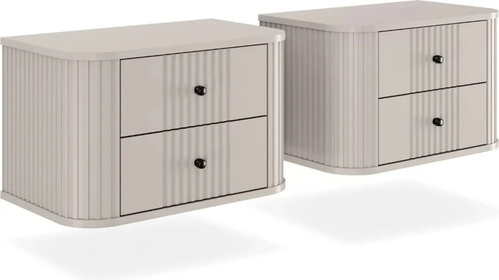 Set noptiere Vesper 56 cm de perete - cașmir / mânere negre