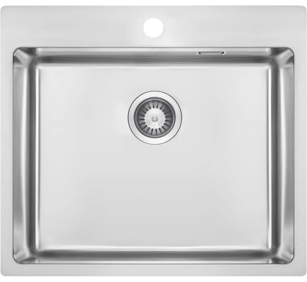 Chiuveta bucatarie inox Deante Olfato, 55x50 cm, otel slefuit 550x505 mm, Otel slefuit