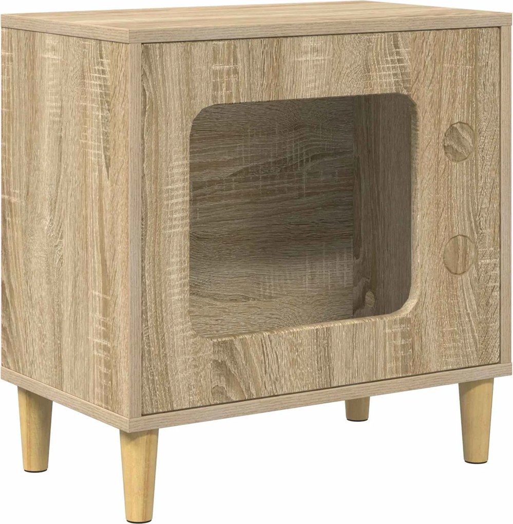 vidaXL Casa pentru pisici Sonoma 51 x 30 x 52 cm Lemn compozit