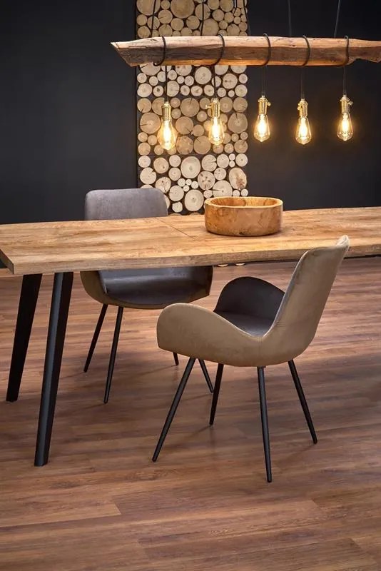 Masa de sufragerie extensibila in decor de stejar, BRYNE 120(180)x80