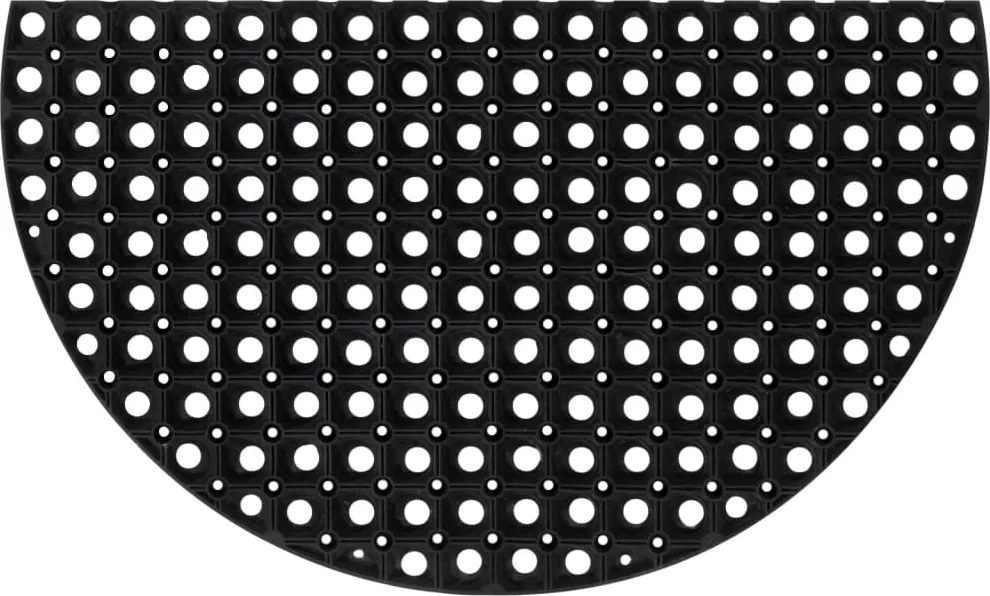 vidaXL Covoraș de ușă semirotund, 45x75 cm, cauciuc