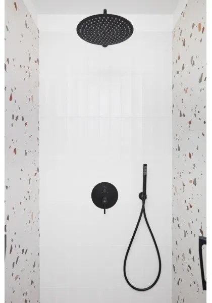 Set de duș cu baterie ascunsă KFA Armatura 5039-501-81 MOZA negru mat