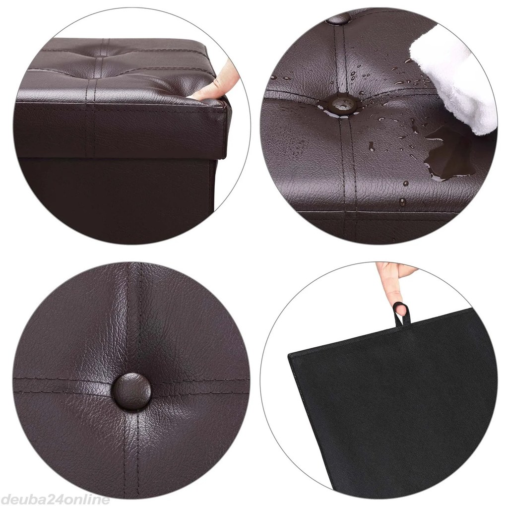 Deuba Cutie depozitare cu capac rabatabil maro - 115x38x38cm