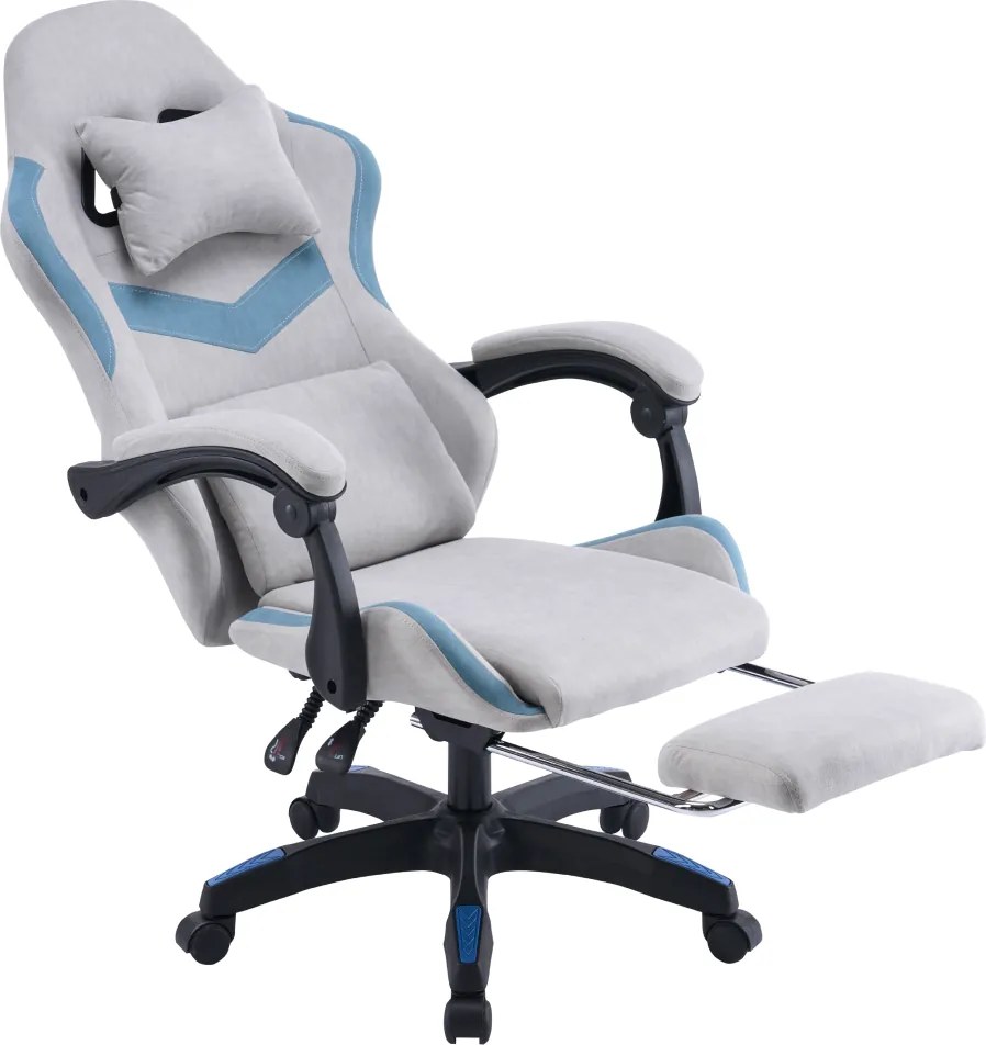 Scaun de birou/gaming, gri/albastru, ZODIA